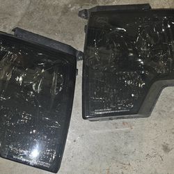 BLACK TINTED BLACKOUT FORD F150 HEADLIGHT & TAILLIGHTS SET