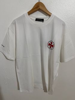 CHROME HEARTS RED CROSS WHITE T-SHIRT NEW COLLECTION