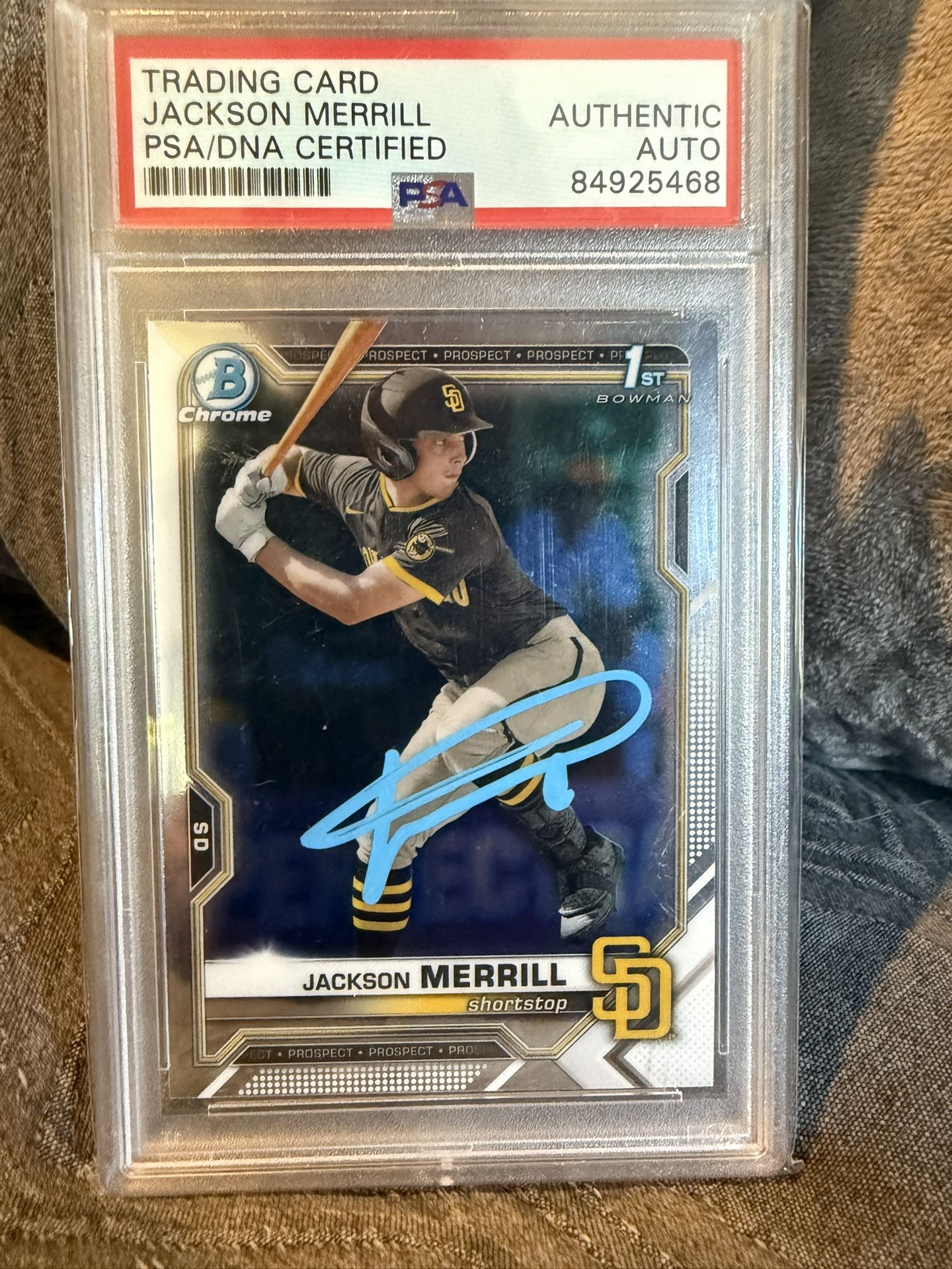 Jackson Merrill Auto  San Diego. Padres 