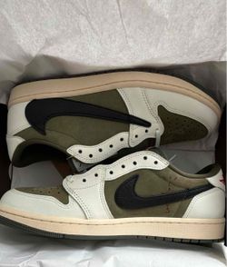 Travis Scott X Air Jordan 1 Retro Low OG SP Reverse Olive Size 9.5