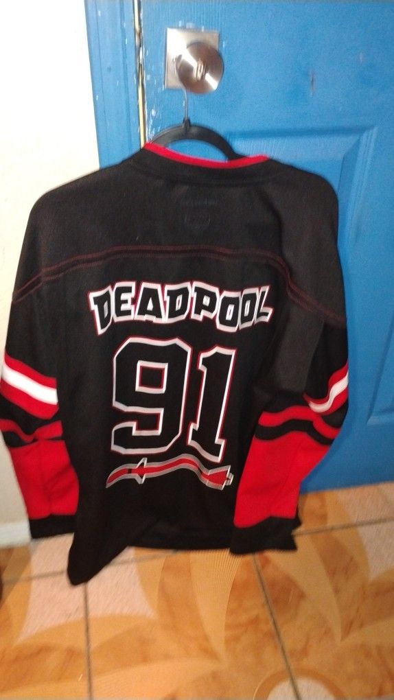 Deadpool Marvel Sports Jersey Football Hockey NFL NHL