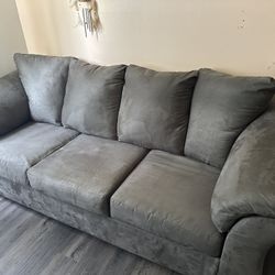 Couch Grey Suede 