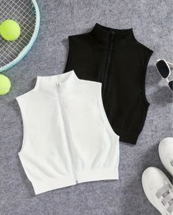 2 sports shirts, black and white pack, new product, medium size.