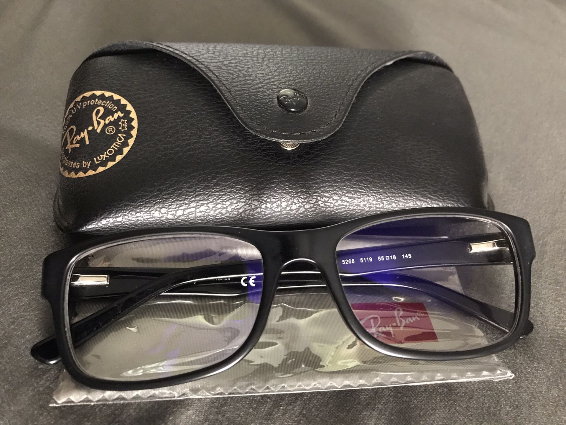 Ray-Ban RB5268 Optics Blue-Violet Light Filtered Matte Black Eyeglasses