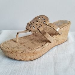 Sam Edelman Circus Rocky Platform Thong Sandal Nude Size 8M