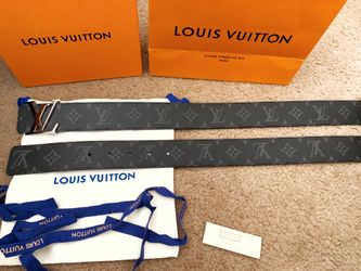 Black monogram belt