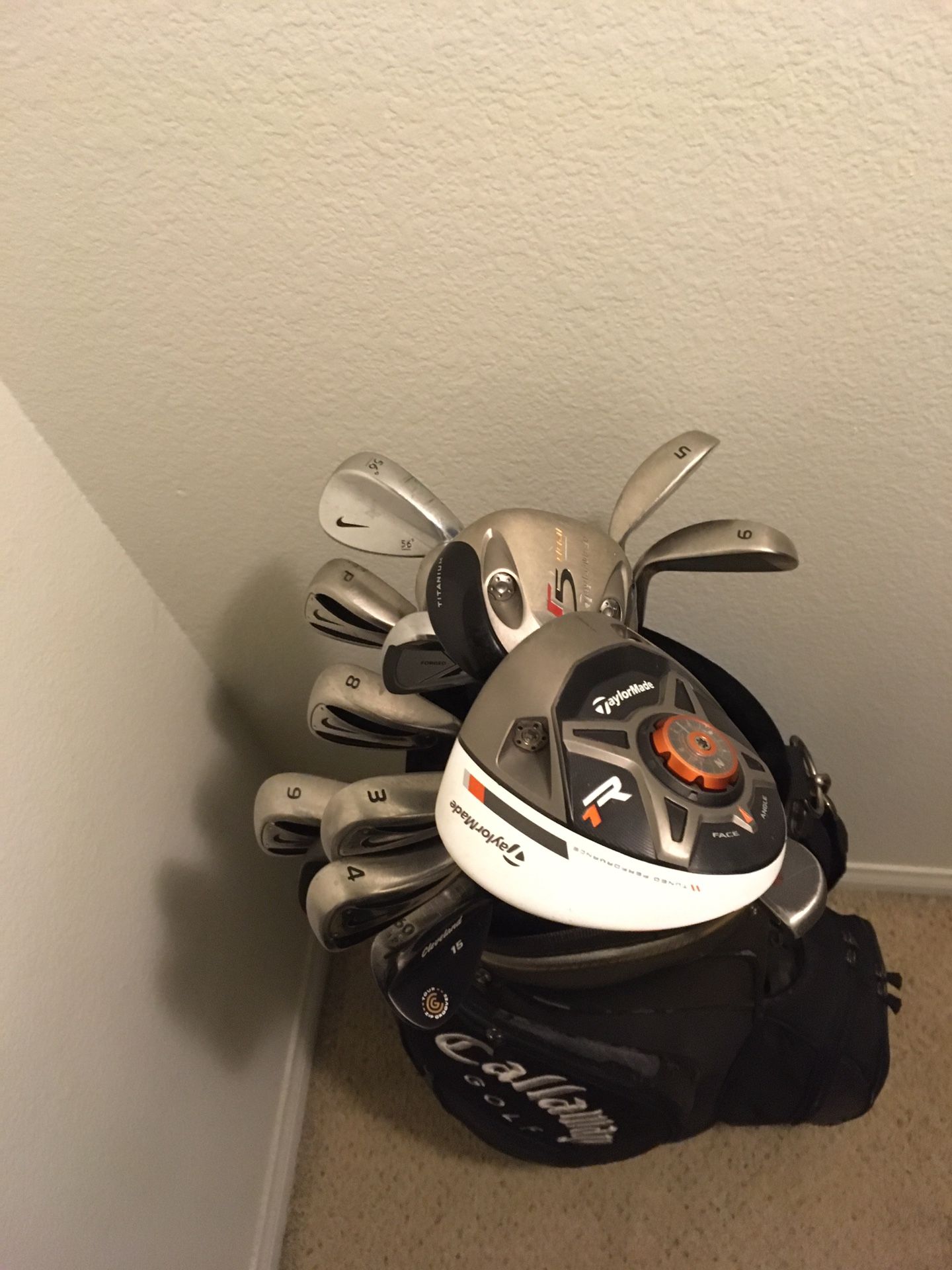 Golf clubs with bag