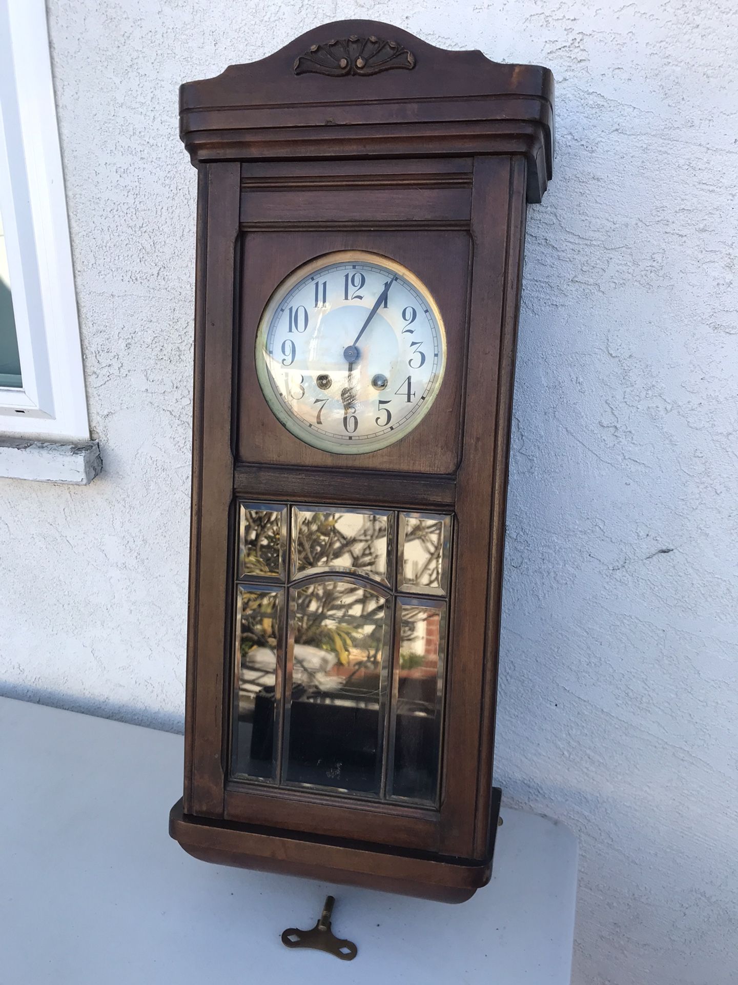 Wall Clock Chiming Antique French A. Van De Plancke