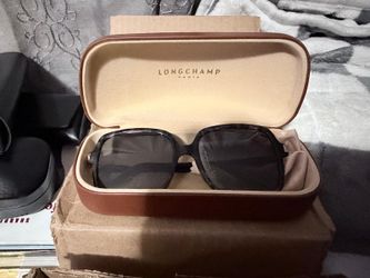 Longchamp lo613s oversized rectangle sunglasses black/black plastic 140mm