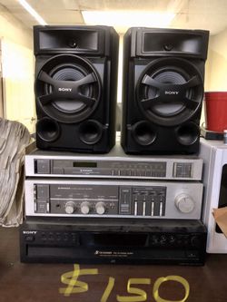 Sony speakers and 5 disc cd changer and Pioneer receiver