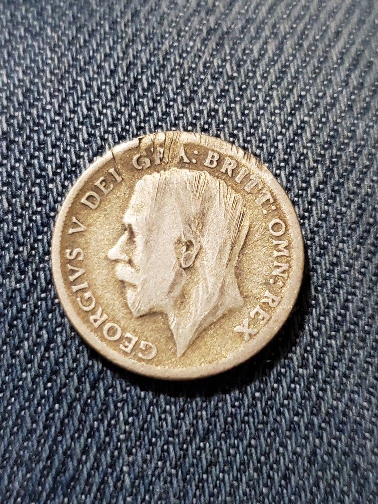 1921 Great Britian Six Pence Silver Coin!