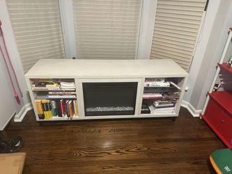 TV Stand with Electric Fireplace Insert