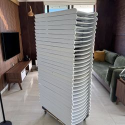 White Resin Fold Chairs 