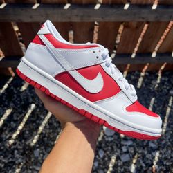 Nike Dunk Low Championship Red (Size 5Y, 5.5Y, 6Y, 6.5Y, 7.5, 8, 10)