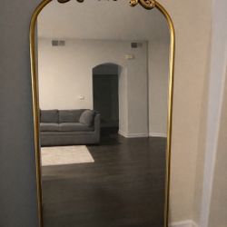 Floor Length Gold Mirror