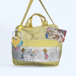  y2k Precious Moments Yellow Baby Diaper Bag w/ toy