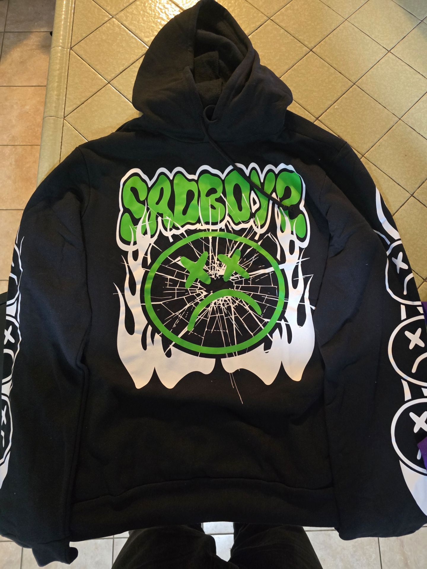 Black Sadboyz Hoodie Size Large