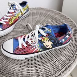 Wonder Woman Converse- Women Size 7