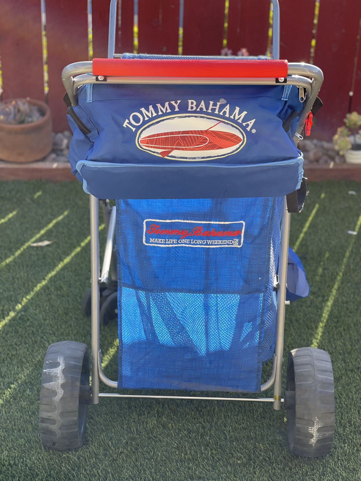 Tommy Bahama All Terrain Beach Cart with Removable Tote Bag