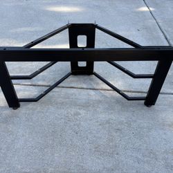 Metal tv Stand W/ Glass Shelves- Free