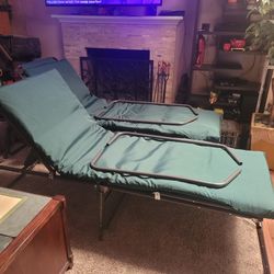 New Oversized Indoor/Outdoor Military Medical Cot/Lounge Chair