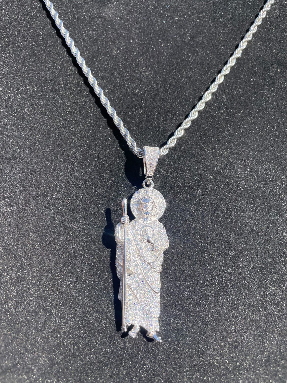 San Judas Moissanite Pendant