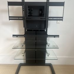 BDI Totem 9930 TV Stand + Extra 9935 Shelf 