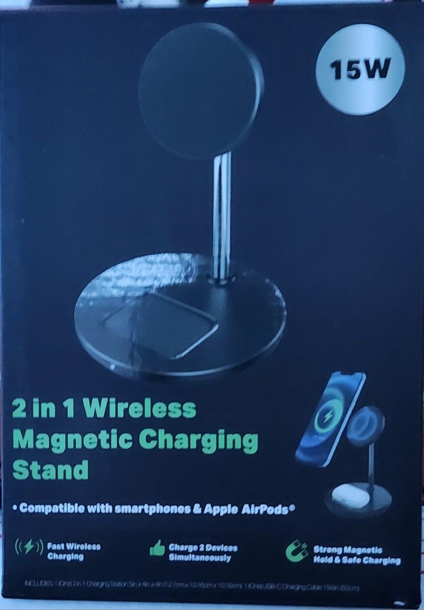 2 In 1 Wireless Magnetic Charging Stand