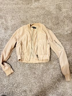 Cream Bomber Jacket