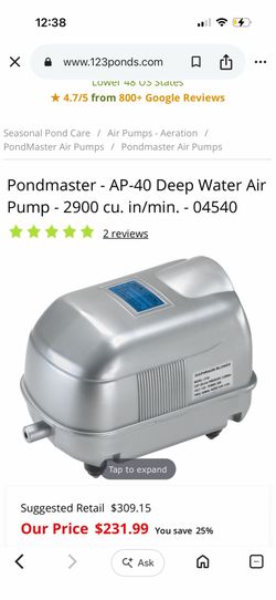 Pond master pump
