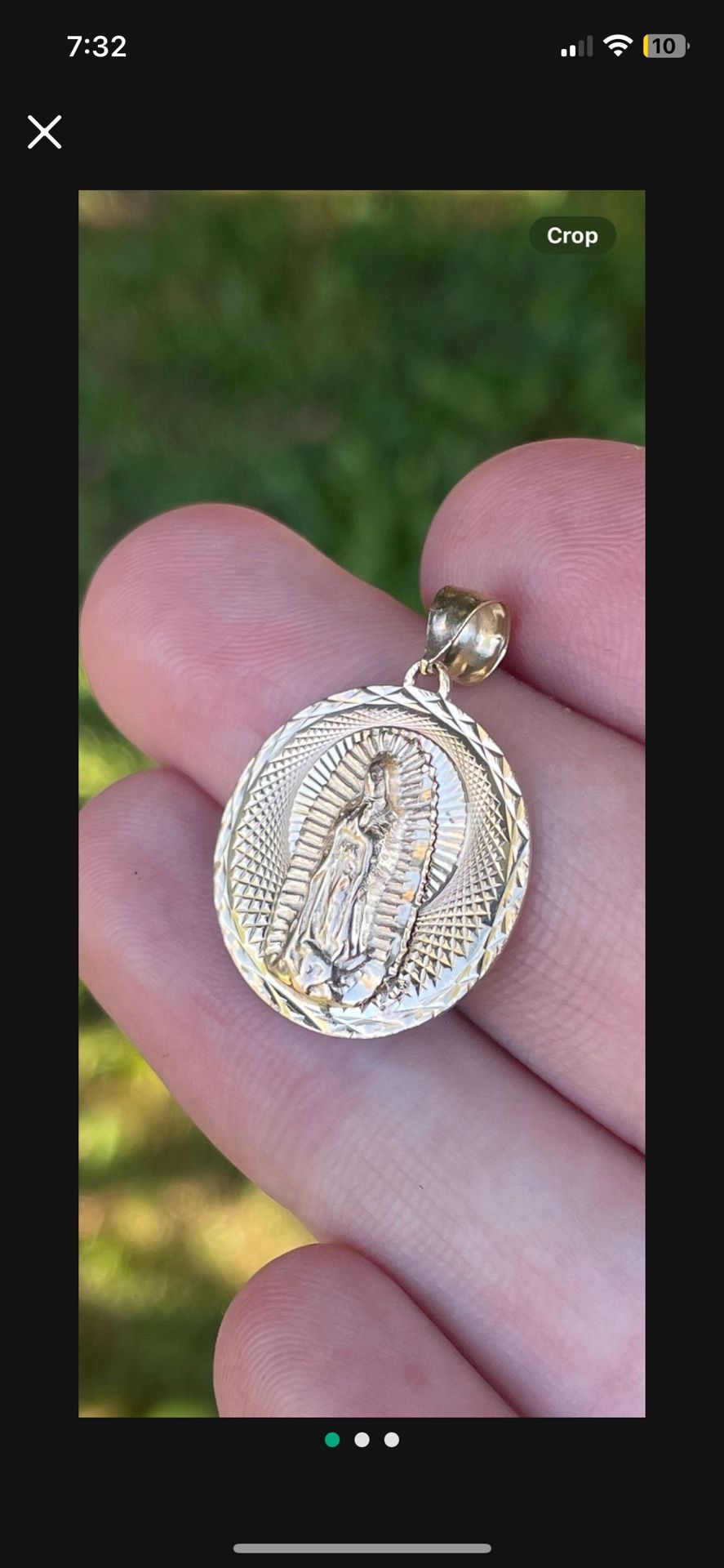 14kt Gold Virgin Mary Pendant 