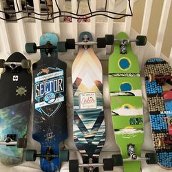 The axis By arbor, 2-sector 9, Globe 99, Chris Haslam Longboards & Skateboards