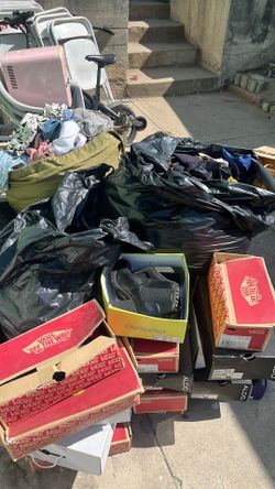 Women and men clothes and shoes