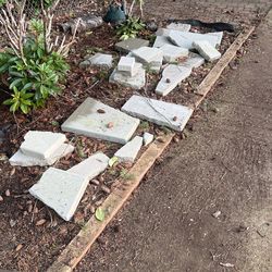 About 50 Leftover Pieces Of Concrete Pacers 