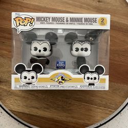 Mickey Mouse And Minnie Mouse Funko Pop D23 2022 Limited Edition