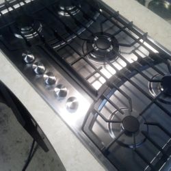 36 Inch Natural Gas Cooktop, For Propane Too