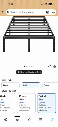 Platform bed frame