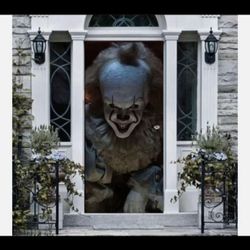 Pennywise Door Cover Halloween Decor