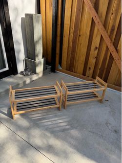 Wood and Metal Shoe Racks