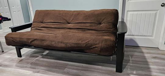 Futon Sofa Bed with Black Frame
