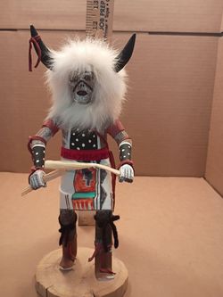 Buffalo Kachina Doll Handcrafted by Navajo Artisan Ron Largo