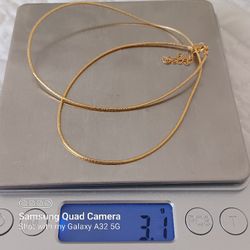 14kt. GOLD UNIQUE CHAIN NECKLACE- 16-18 IN.