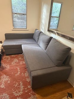 Gray Fabric L-Shaped Sectional Sofa