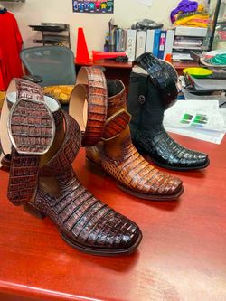 Nuevas botas vaqueras de piel horma Dubái con cinturón