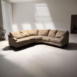 Terracotta Microfiber Living Room Sectional Sofa by American Signature