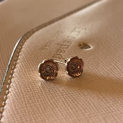 Kate Spade Crossbody Purse AND Coach Rose Gold Stud Earrings 