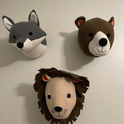 Decorative Plush Animal Heads