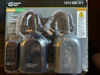 Comercial Electric 4 pack 2 outlet wall adapters with Remote