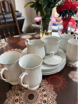 Plates and tea set
