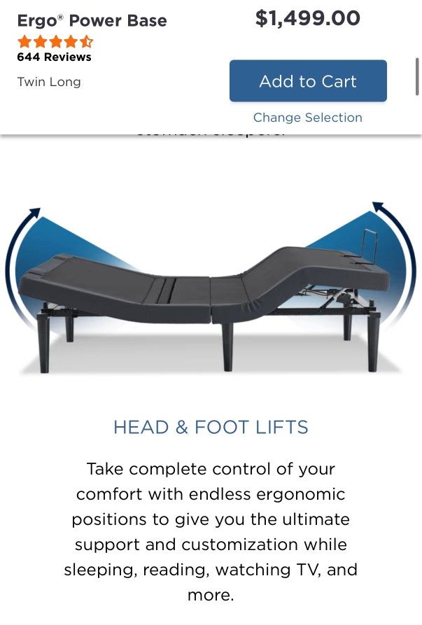 Twin Size Adjustable Bed Frame- New Mattress Available